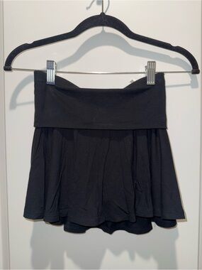 wild fable Black Mini Skirt with Foldover Waistband